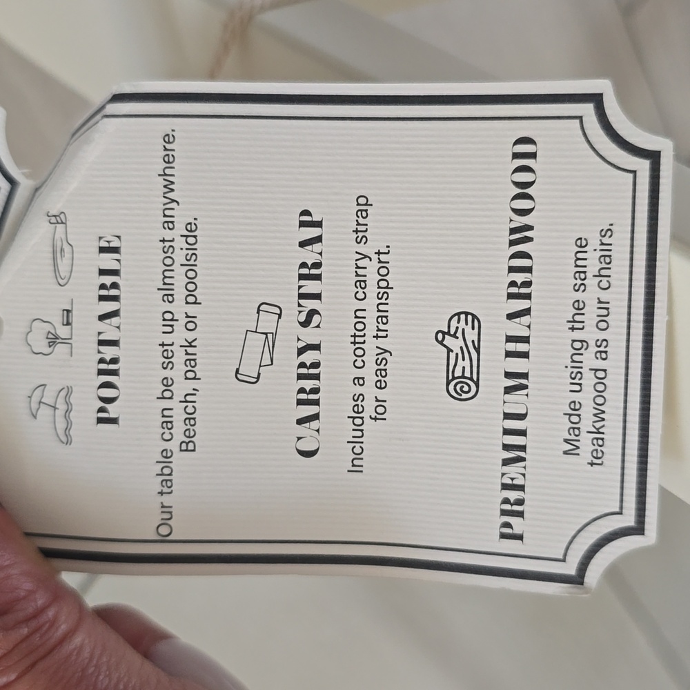 Business and Pleasure Picnic Table With Carrying Handle NIB - Picture 9 of 11